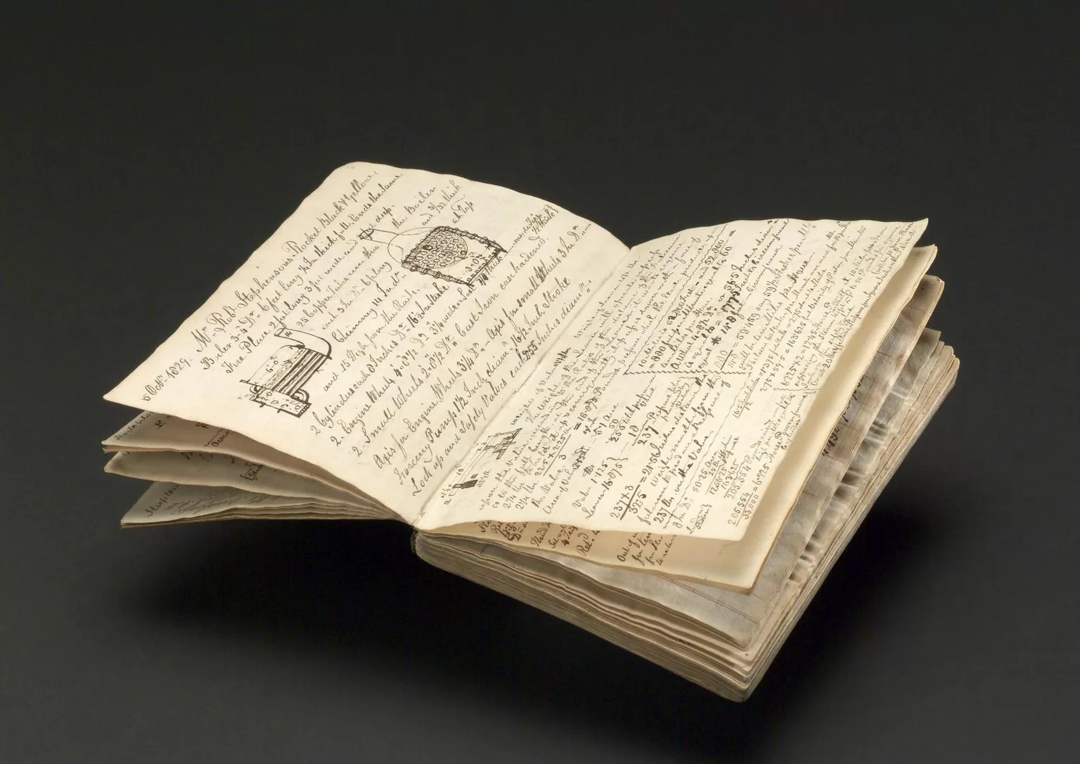 John Urpeth Rastrick's notebook 5th October 1829